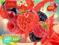 Forest Fruit. Mixed Berry. 3d Vector, Package Design