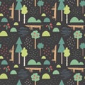 Forest funny pattern Royalty Free Stock Photo