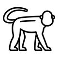 Forest gibbon icon, outline style