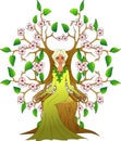 Forest goddess sits on a throne Royalty Free Stock Photo