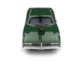 Forest green vintage muscle car - top down front view