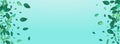 Forest Greens Blur Vector Panoramic Blue