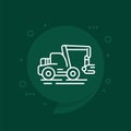 forest harvester icon, line vector Royalty Free Stock Photo