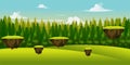 Forest and hill game background