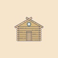 forest house field outline icon. Element of outdoor recreation icon for mobile concept and web apps. Field outline forest house ic