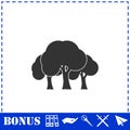 Forest icon flat