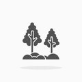 Forest icon. Glyph or Solid style Royalty Free Stock Photo