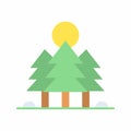 Forest icon vector image.