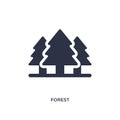 forest icon on white background. Simple element illustration from camping concept