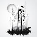 Forest illustration Royalty Free Stock Photo