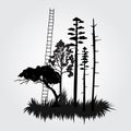 Forest illustration Royalty Free Stock Photo