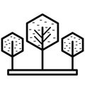 Forest Isolated Vector Icon that can be easily modified or edit Royalty Free Stock Photo