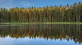 Forest Jousjarvi lake at Sipoonkorpi National Park.