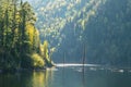 Forest Lake. Autumn landscape, sunny day. Taiga, Siberia Royalty Free Stock Photo