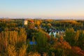 The forest and lake sunset Royalty Free Stock Photo