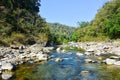 Forest landscape with river in Kalagarh Tiger Reserve, Corbett Tiger Reserve