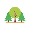 Forest Line Style vector icon which can easily modify or edit Royalty Free Stock Photo