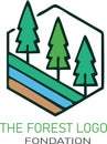 Forest Logo Template Design Vector Royalty Free Stock Photo