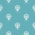 Forest map pointer pattern seamless blue Royalty Free Stock Photo