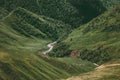 Forest mountain valley Landscape Travel aerial view Royalty Free Stock Photo