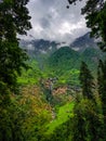 forest nature wildlife waterfall clouds weather