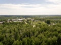 Forest in the Novosibirsk city,Siberia with diffrent trees and plants