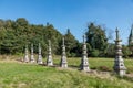 Forest of pagodas in traditional Chinese Buddhist temples Royalty Free Stock Photo