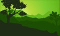 forest panorama illustration background