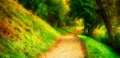 Forest path, scenic nature landscape Royalty Free Stock Photo