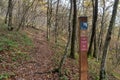 Forest path to viewpoint on Manjaca mountain near Banja Luka