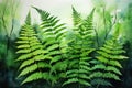 Forest plant fern fresh background background green growth leaves foliage nature Royalty Free Stock Photo