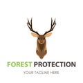 Forest protection deer logo