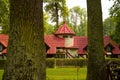 Forest residence hotel apartment cottage landmark object outdoor scenic between two trees