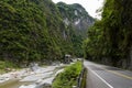 Forest road through Hualien taroko national park at Taiwan Royalty Free Stock Photo