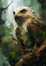 Forest\'s Feathered Protector: A Portrait of the Nationalist Eagl Royalty Free Stock Photo
