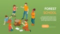 Forest School Horizontal Banner Royalty Free Stock Photo