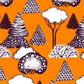 Forest seamless pattern