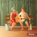 Forest Serenade Dating Background Royalty Free Stock Photo