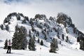 Forest skiing country in Mayrhofen-Hippach