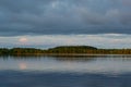 Forest and sky reflection in the swamp Royalty Free Stock Photo