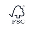 Forest Stewardship Council logo. Concept of ecology and packaging.