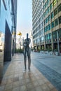 Forest street,sculptural composition `White City` . Seven gigantic tinplate figures.