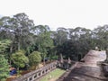 View from the upper level of a 10th century Khmer temple Royalty Free Stock Photo