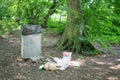 forest trash summer outside polute earh ecology Royalty Free Stock Photo