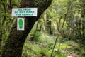 Forest Walk, Hiking Trail. Fairies Sign Royalty Free Stock Photo