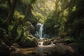 forest with waterfall, offering a peaceful escape