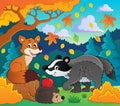 Forest wildlife theme image 1