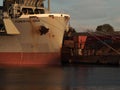 Forestal Gala cargo ship anchored at Matosinhos LeixÃÂµes harbor