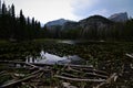 Nymph lake within RMNP near Estes Park Royalty Free Stock Photo