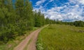 dirt road panorama Royalty Free Stock Photo